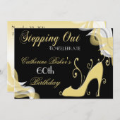 Fancy uitnodiging voor een 60e verjaardag van de v (Voorkant / Achterkant)