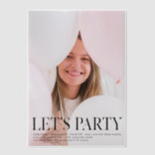 Fancy uitnodiging voor foto-Afstudeerder | Laten w (Voorkant)