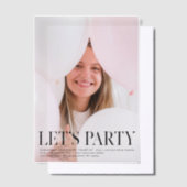 Fancy uitnodiging voor foto-Afstudeerder | Laten w (Offset)