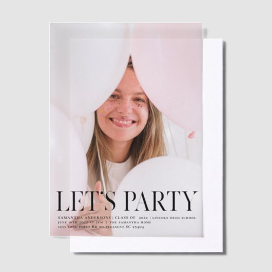 Fancy uitnodiging voor foto-Afstudeerder | Laten w (Offset)