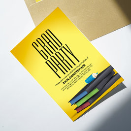 Fancy uitnodiging voor graduatiepartijen personali