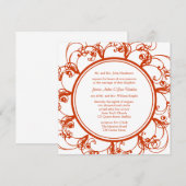 Fancy uitnodiging voor het huwelijk van Floral (or (Voorkant / Achterkant)