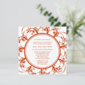 Fancy uitnodiging voor het huwelijk van Floral (or (Staand voorkant)