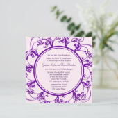 Fancy uitnodiging voor het huwelijk van Floral (pa (Staand voorkant)