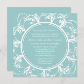 Fancy uitnodiging voor het huwelijk van Floral (tu (Voorkant / Achterkant)