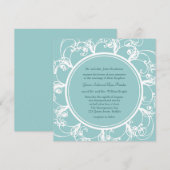 Fancy uitnodiging voor het huwelijk van Floral (tu (Voorkant / Achterkant)