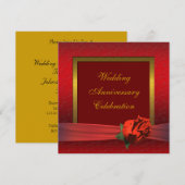 Fancy uitnodiging voor jubileumfeest (Voorkant / Achterkant)