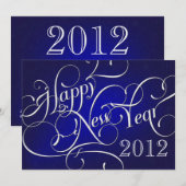 Fancy uitnodigingen van de Eve Party van het Nieuw (Voorkant / Achterkant)