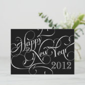 Fancy uitnodigingen van de Eve Party van het Nieuw (Staand voorkant)