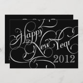 Fancy uitnodigingen van de Eve Party van het Nieuw (Voorkant / Achterkant)