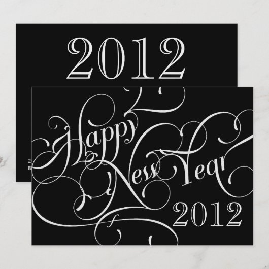 Fancy uitnodigingen van de Eve Party van het Nieuw (Voorkant / Achterkant)