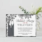 Fancy uitnodigingen voor binnenpartijen (Staand voorkant)