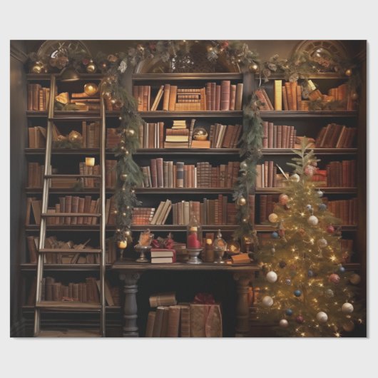 Fancy vakantiebibliotheek cadeaupapier (Vlak)