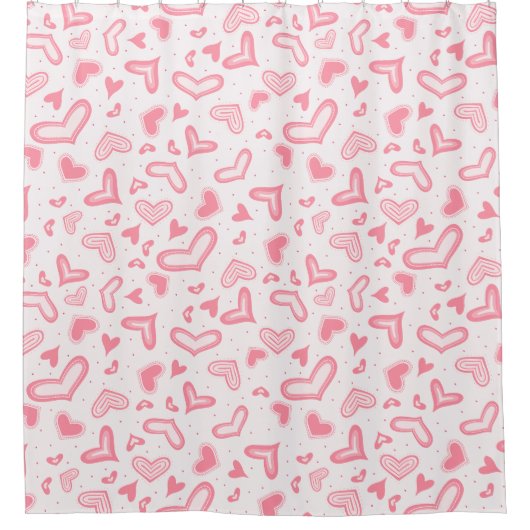 Fancy Valentijn harten Douchegordijn (Voorkant)