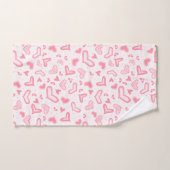 Fancy Valentijn harten roze badhanddoek set Bad Handdoek (Handdoek)