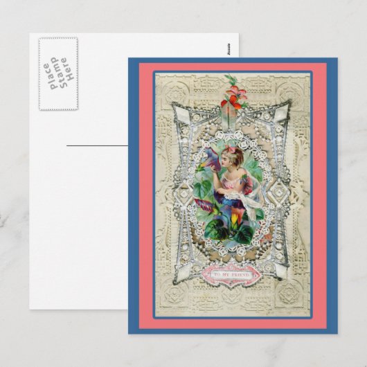 Fancy  Valentijn voor mijn vriend Feestdagenkaart (Voorkant / Achterkant)