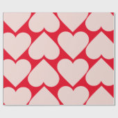 Fancy Valentijnse rode en roze hartritmepatroonver Cadeaupapier (Vlak)