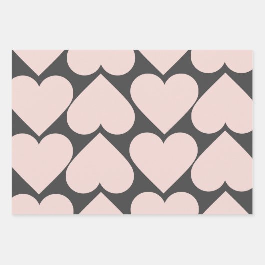 Fancy Valentijnse rode en roze hartritmepatroonver Inpakpapier Vel (Voorkant 3)
