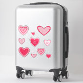 Fancy Valentijnshartstickers Sticker (Koffer)