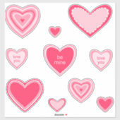 Fancy Valentine Heart stickers (Vel)