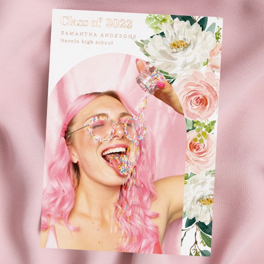 Fancy ventilatorbak Afstuderen Roos Gold Foil I Folie Uitnodiging