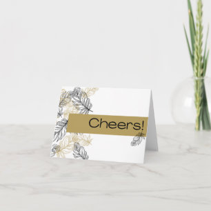 Fancy veren Proost! Notecard Feestdagen Kaart