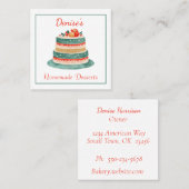 Fancy versierd taart bakkerij Visitekaartje (Voorkant / Achterkant)
