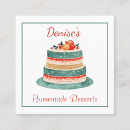 Fancy versierd taart bakkerij Visitekaartje