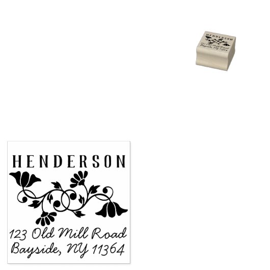 Fancy  versieringsadres voor het bedrijf rubberstempel (Gestempeld)