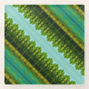 Fancy vet en helder glazen onderzetter