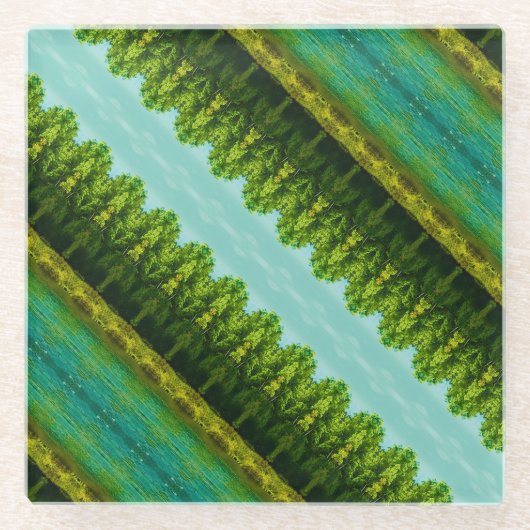 Fancy vet en helder glazen onderzetter (Voorkant)