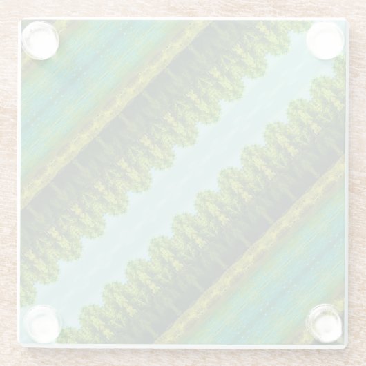 Fancy vet en helder glazen onderzetter (Achterkant)