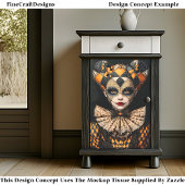 Fancy Vette Harlekijnmasker Gezichtsverf BU2 Decou Tissuepapier