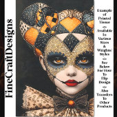 Fancy Vette Harlekijnmasker Gezichtsverf BU3 Decou Tissuepapier