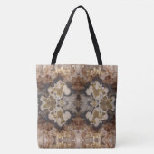 Fancy vibrant, glad, gestreken, natuurlijk gesteen tote bag (Voorkant)