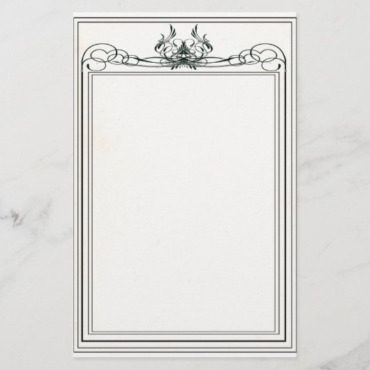 Fancy Victoriaans banketbakkerswerk 2 Briefpapier (Voorkant)