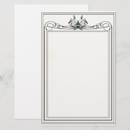 Fancy Victoriaans banketbakkerswerk 2 Briefpapier (Voorkant / Achterkant)