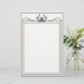 Fancy Victoriaans banketbakkerswerk 2 Briefpapier (Staand voorkant)