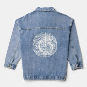 Fancy Victoriaans Calligrafie Monogram G Vrouwen Denim Jacket (Achterkant)