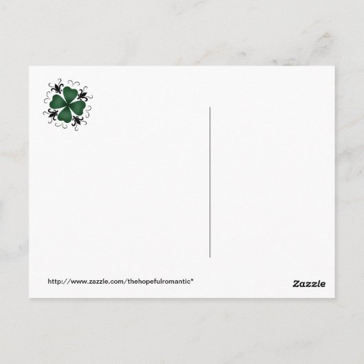 Fancy Victoriaans shamrock Briefkaart (Achterkant)