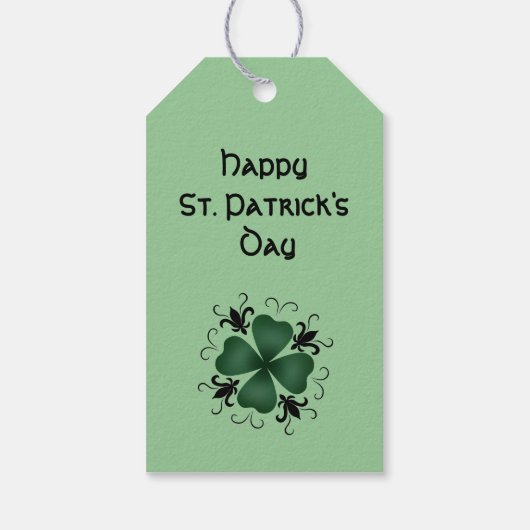 Fancy Victoriaans shamrock Cadeaulabel (Achterkant)