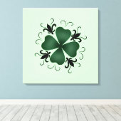 Fancy Victoriaans shamrock Canvas Afdruk (Insitu (Houten vloer))