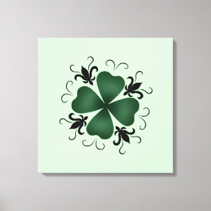 Fancy Victoriaans shamrock Canvas Afdruk