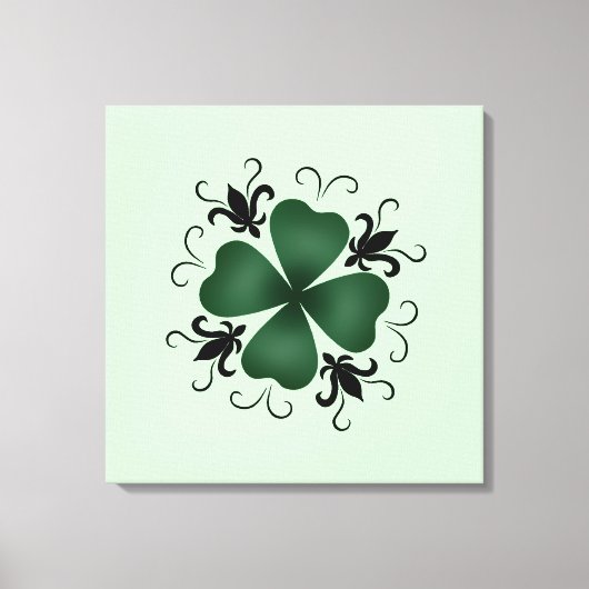 Fancy Victoriaans shamrock Canvas Afdruk (Voorkant)