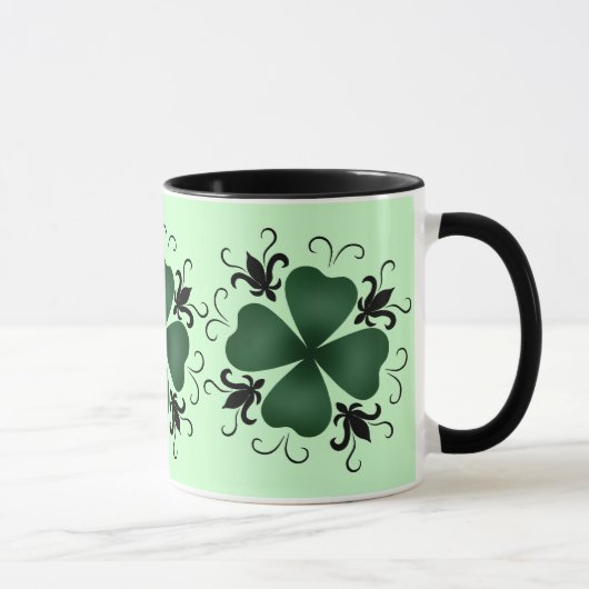 Fancy Victoriaans shamrock Mok (Rechts)