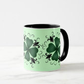 Fancy Victoriaans shamrock Mok (Voorkant rechts)