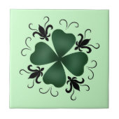 Fancy Victoriaans shamrock Tegeltje (Voorkant)