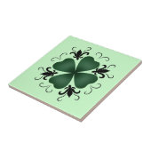 Fancy Victoriaans shamrock Tegeltje (Zijkant)