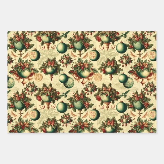 Fancy Victoriaans versieringen Inpakpapier Vel (Voorkant)