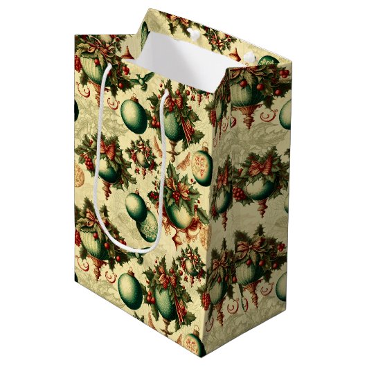 Fancy Victoriaans versieringen Medium Cadeauzakje (Voorkant Gekanteld)